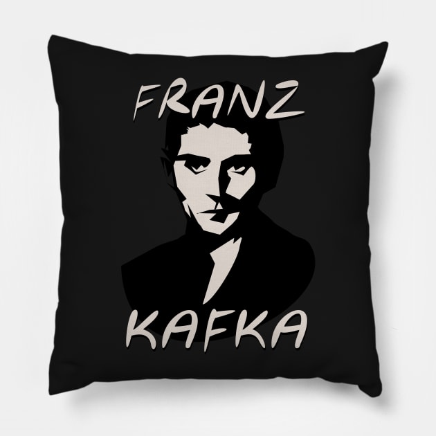 Franz Kafka Pillow by HelenaCooper