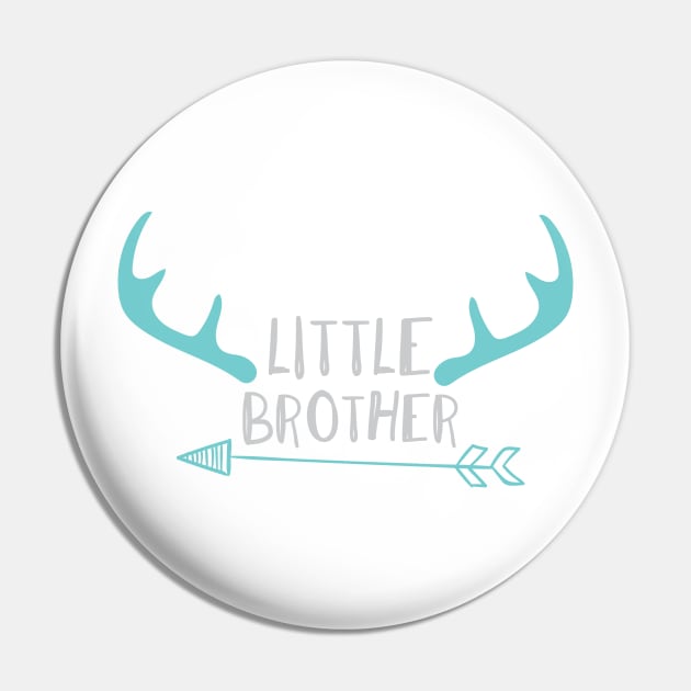 Little Brother, Younger Brother, Antlers, Arrow Pin by Jelena Dunčević