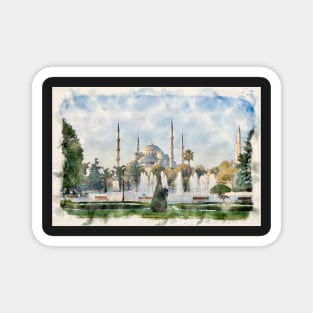 The Blue Mosque or Sultan Ahmet in Istanbul, Turkey Magnet