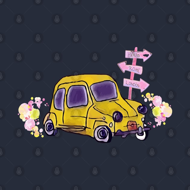 Cartoon Car (Fiat 600) by RetroTjoshak