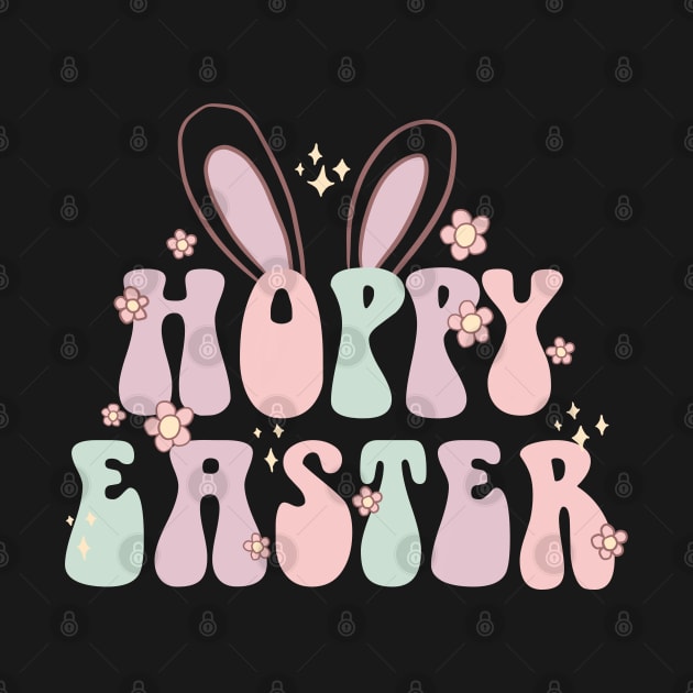 Hoppy Easter cool groovy easter design by Yarafantasyart