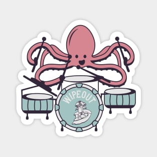 Octopus Playing Drums Magnet