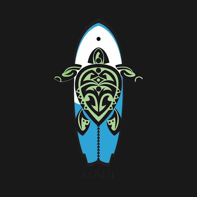 Tribal Turtle Tattoo Surfer Dude / Maui by srwdesign