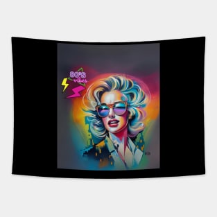 Retro '80s Graffiti Art: Vintage Design Vibes Tapestry