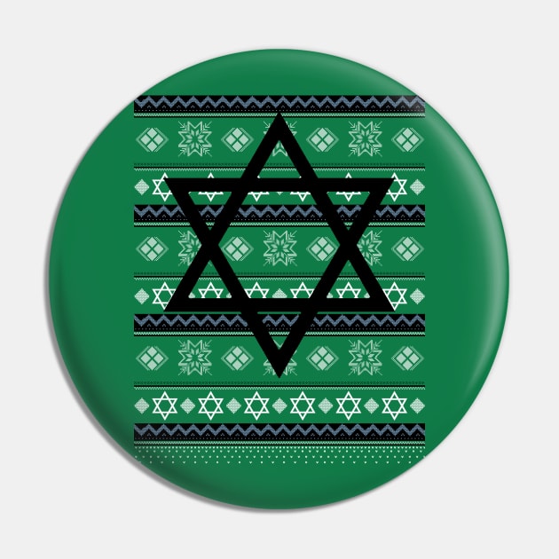 Hanukkah Fair Isle Pin by drewbacca