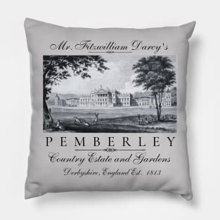 Pride & Prejudice Jane Austen Pemberley Estate Pillow