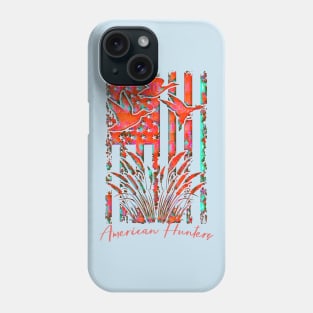 American Hunters (flying ducks, flag) Phone Case