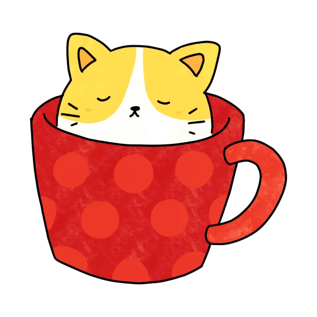 Cute Kitten in a Cup by PhotoSphere