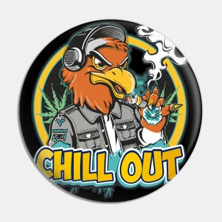 Pop Culture Eagle in Hip Hop Gear Pin