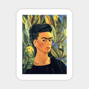 Frida Kahlo Self-Portrait with Bonito 1941 Art Print Mexican Painter Surrealism Magic Realism Magnet