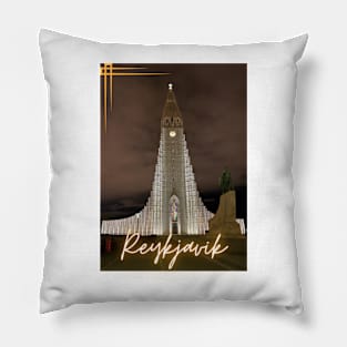 Hallgrímskirkja Church in Reykjavik Pillow