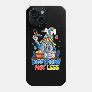 Different Not Less Autism Awareness Easter Gnome Egg Hunter Phone Case