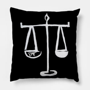 Zodiac - Libra (neg image) Pillow