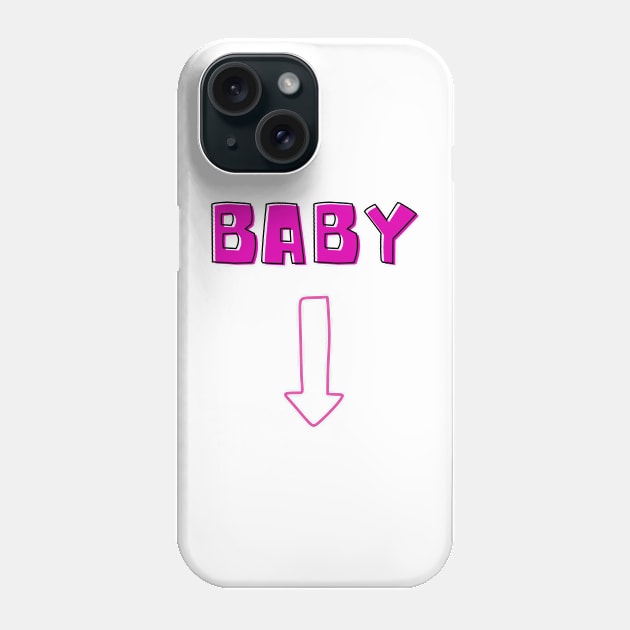 pregnancy announcement girl Phone Case by mdr design