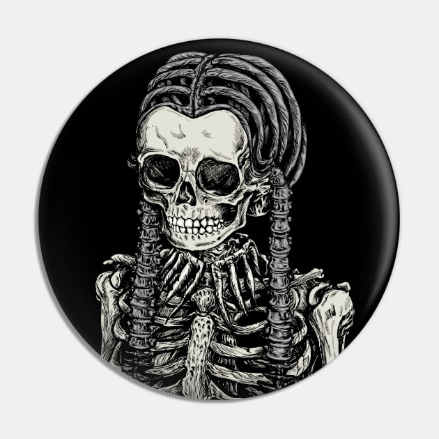 Goth Bones Pin by Robisrael