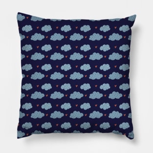 rain of hearts Pillow