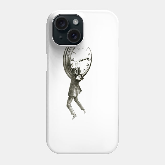 I want to stop time - hommage to Harold Lloyd. Phone Case by art-koncept