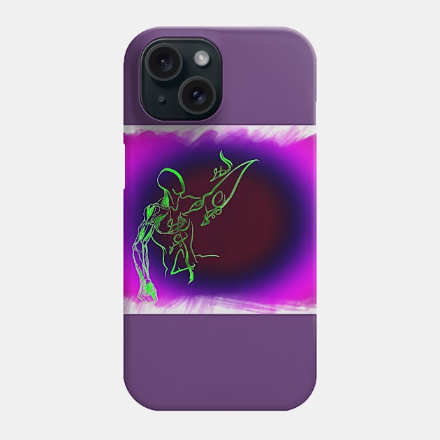 Strong soul! purple Phone Case by Caligraphounimo