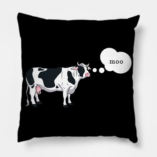 Cartoon Cow Moo Pillow