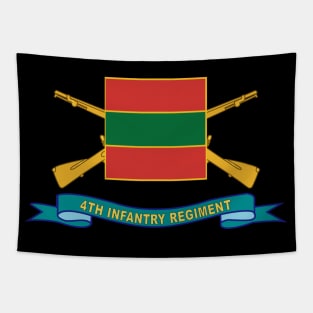 4th Infantry Regiment - DUI w Br - Ribbon X 300 Tapestry