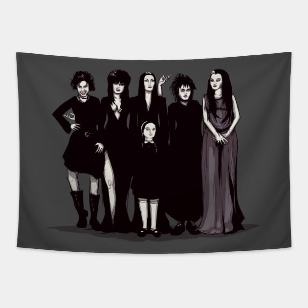 Spooky Girls Tapestry by LVBart