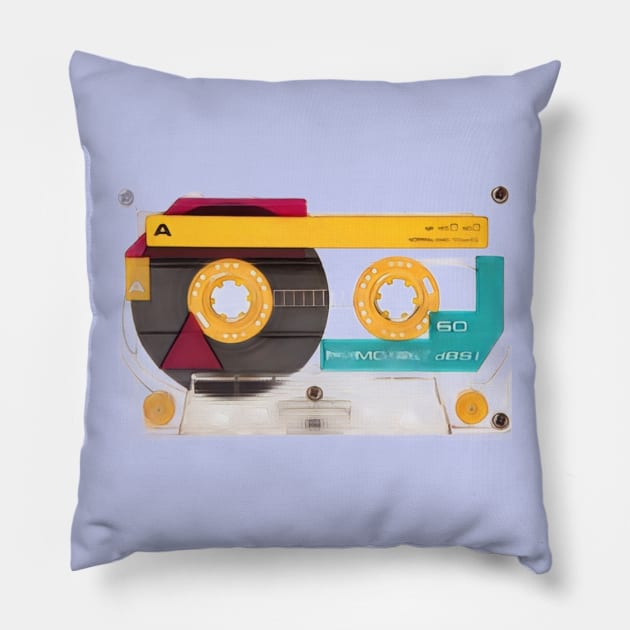 90s Mixtape Pillow by t-shirts for people who wear t-shirts