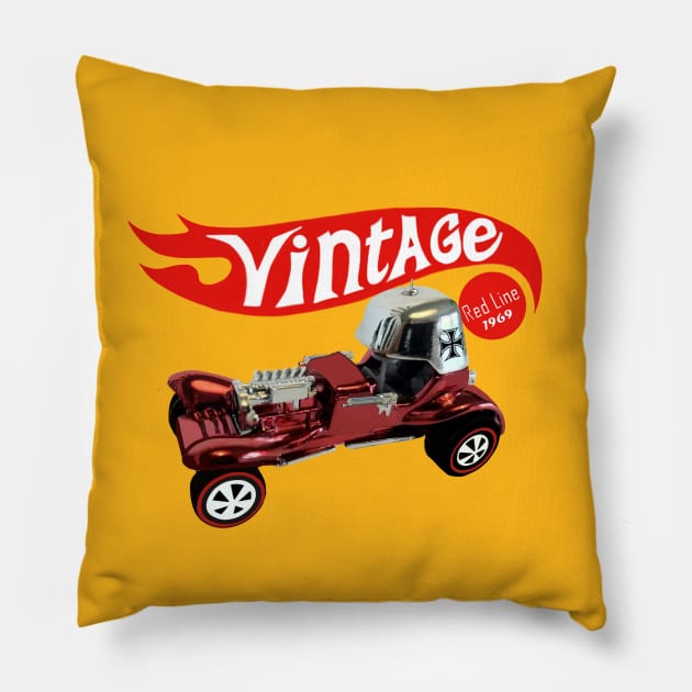 Red Baron Vintage Pillow by DistractedGeek