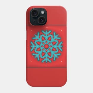 Blue plastic snowflake Phone Case