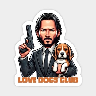 LOVE DOG (Gun) CLUB Magnet