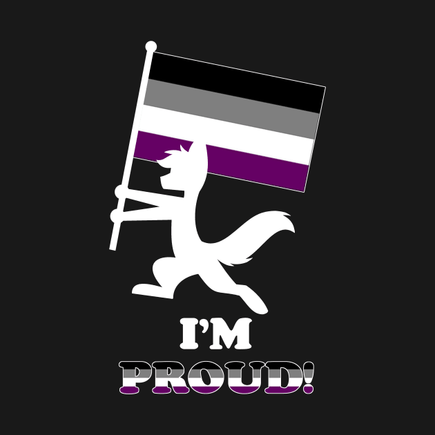 "I'M PROUD" Furry Asexual Flag by ShiOkami