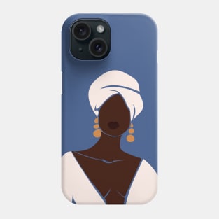 Black Woman White Turban Phone Case