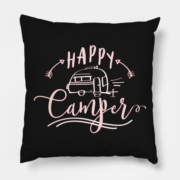 Happy Camper Pillow by bougieFire