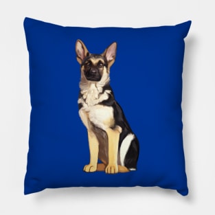 German Shepherd in Portrait Pillow