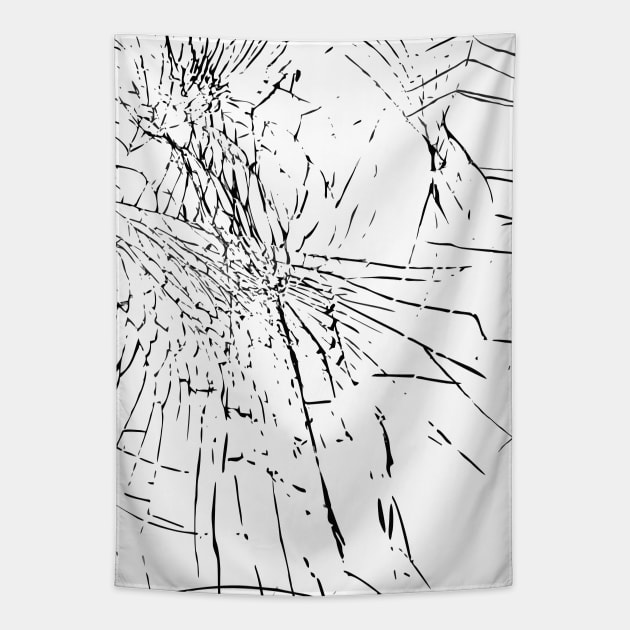 Broken glass texture Tapestry by ilhnklv