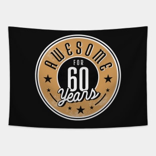 Vintage Awesome for 60 Years // Retro 60th Birthday Celebration Tapestry