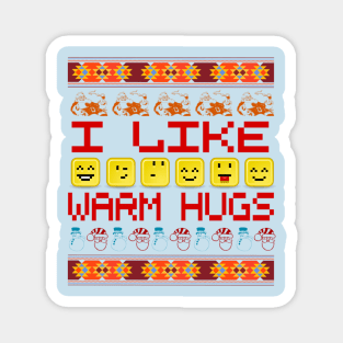 Emoji Pixel Christmas design Magnet