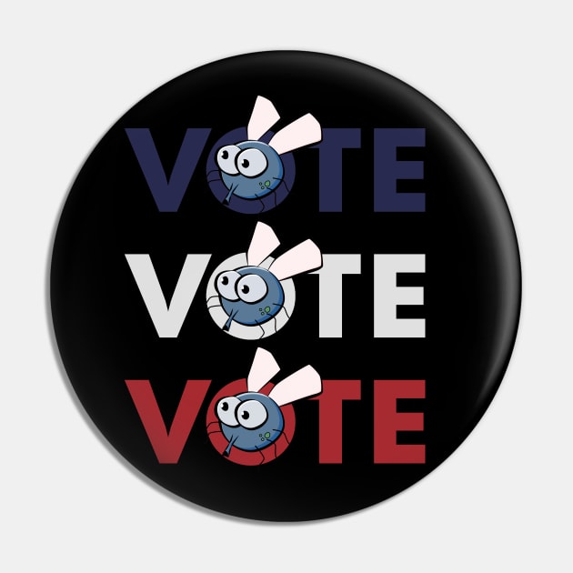 Fly Vote - Vice Presidential Election Debate Pin by dokgo