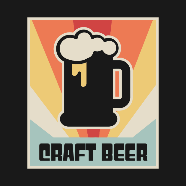 Vintage Craft Beer Poster by MeatMan