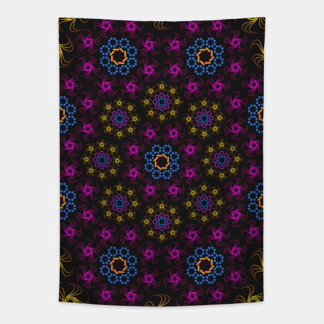 kaleidoscope fractal pattern Tapestry by psychoshadow