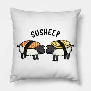 Susheep Cute Sushi Sheep Pun Pillow