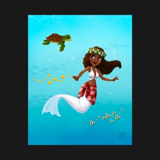 Tropical Polynesian Mermaid T-Shirt