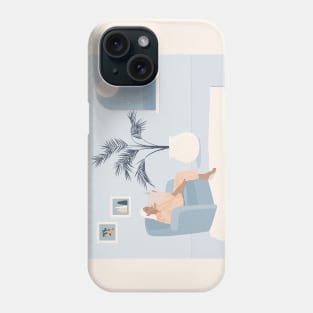 Woman Reading Magazine Phone Case