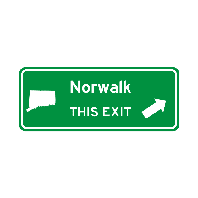 Norwalk, Connecticut Highway Exit Sign by Starbase79