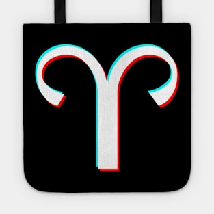 Aries Star Sign White 3D Effect Tote