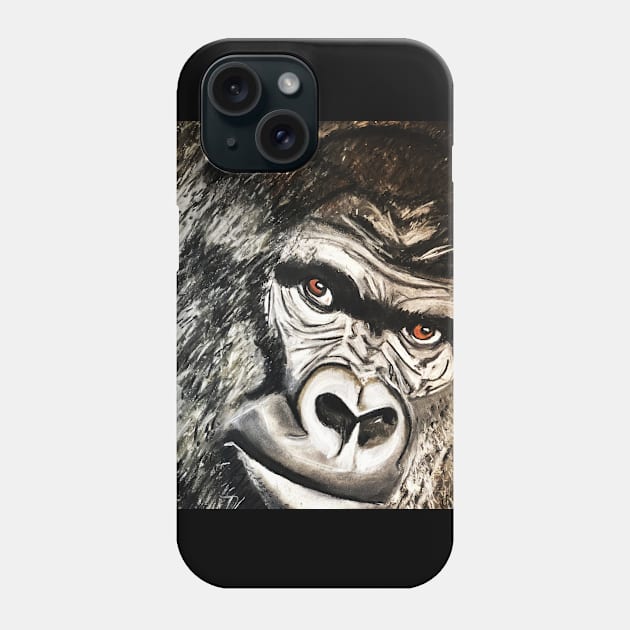 Gorilla Phone Case by Art by Kerry Cortinas