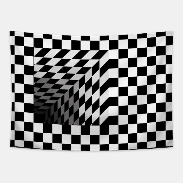 3D effect squares Tapestry by Russell102