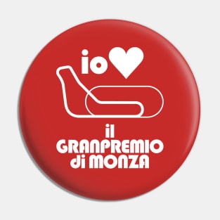 I love Monza  ! 1970's Italian Grand Prix (white print) Pin