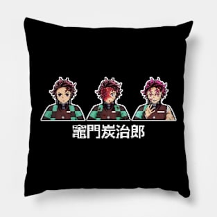 Tanjiro Pixel Art Pillow