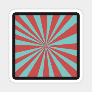 blue and pink star burst design Magnet