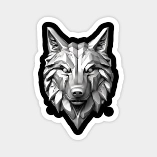 Realistic 3D Wolf Head Magnet